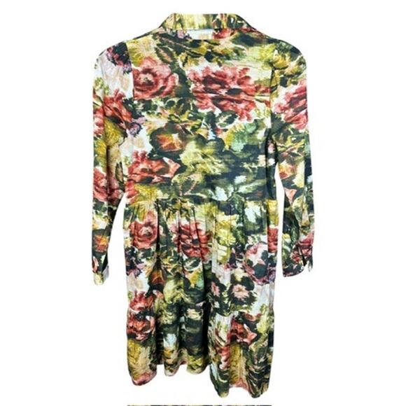 $200 Ro's Garden Romy Floral Print Tiered Dress | XS, Green NWT - Picture 10 of 13